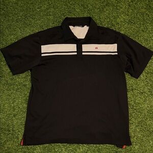 Travis Mathew Black and White Polo Shirt
